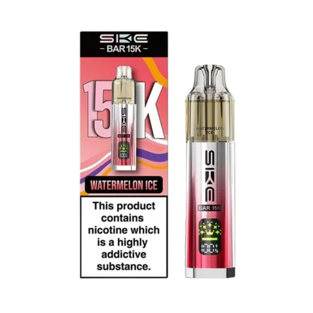 SKE Bar 15K Rechargeable Prefilled Pod Kit Watermelon Ice.