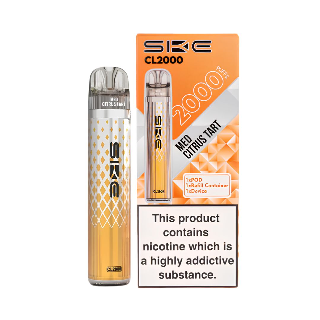SKE CL2000 Puffs Med Citrus Tart Vape Kit.