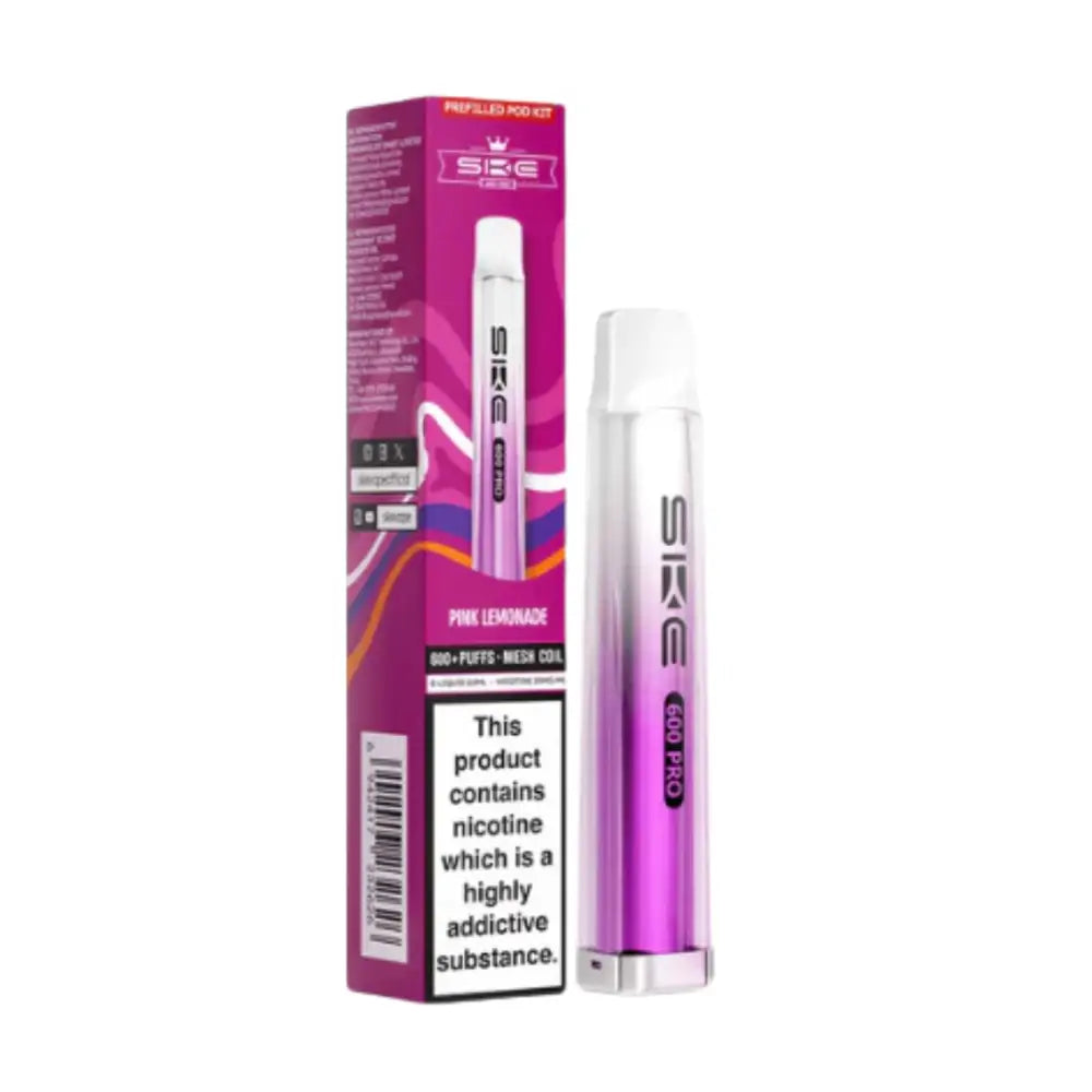 SKE Crystal 600 Pro Pod Vape Kit Pink Lemonade.