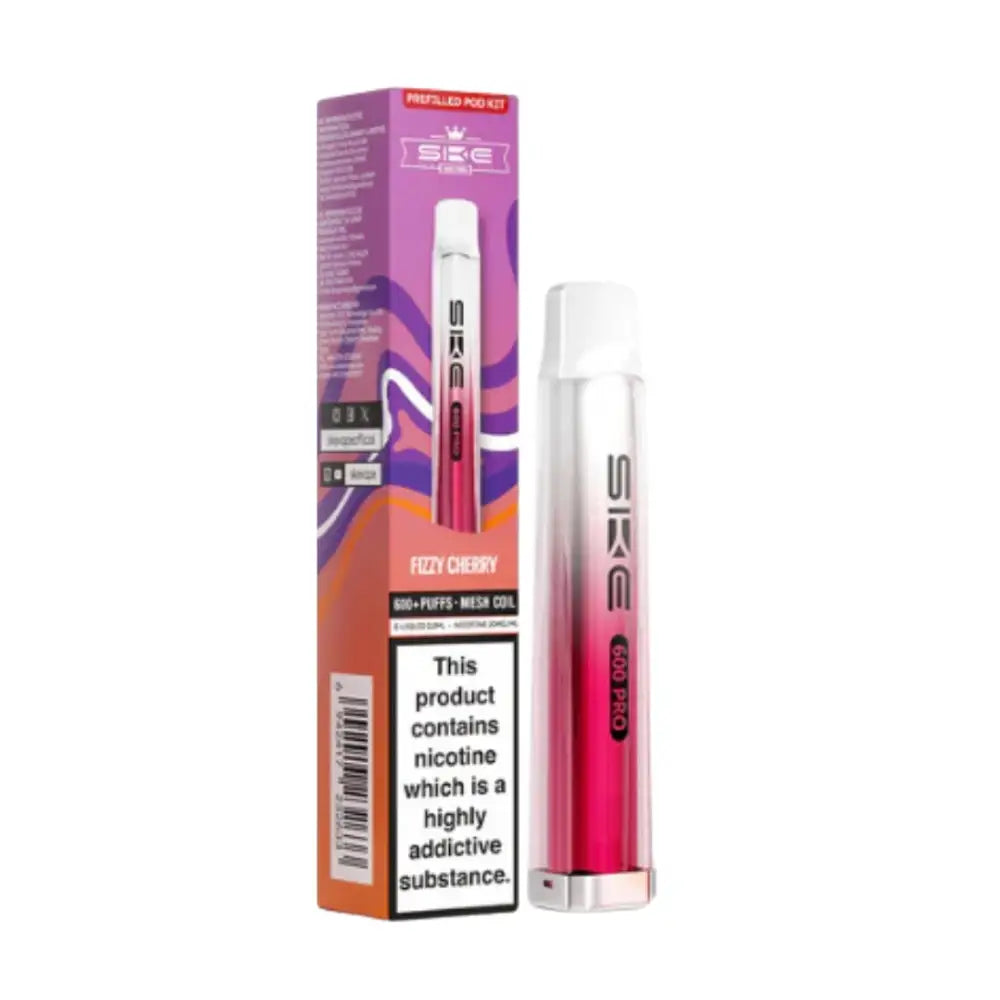 SKE Crystal 600 Pro Pod Vape Kit Fizzy Cherry.
