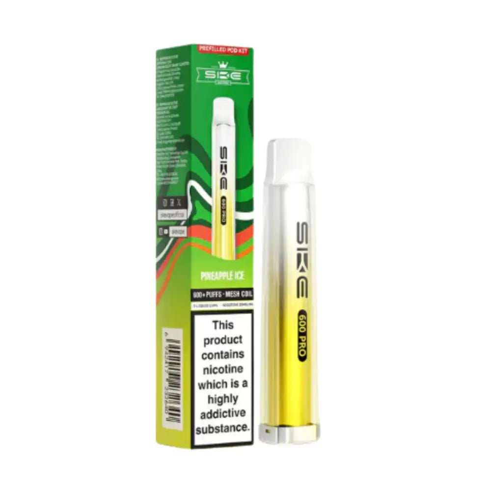SKE Crystal 600 Pro Pod Vape Kit Pineapple Ice.
