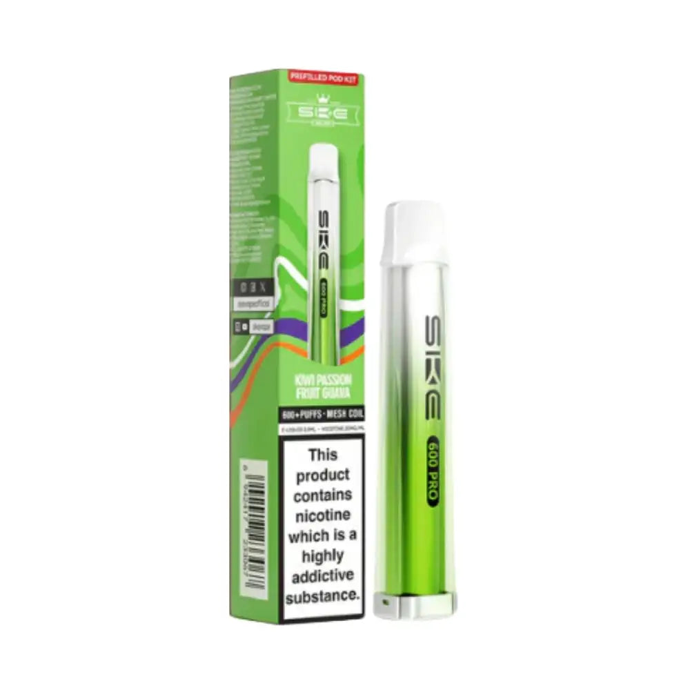 SKE Crystal 600 Pro Pod Vape Kit Kiwi Passionfruit Guava.
