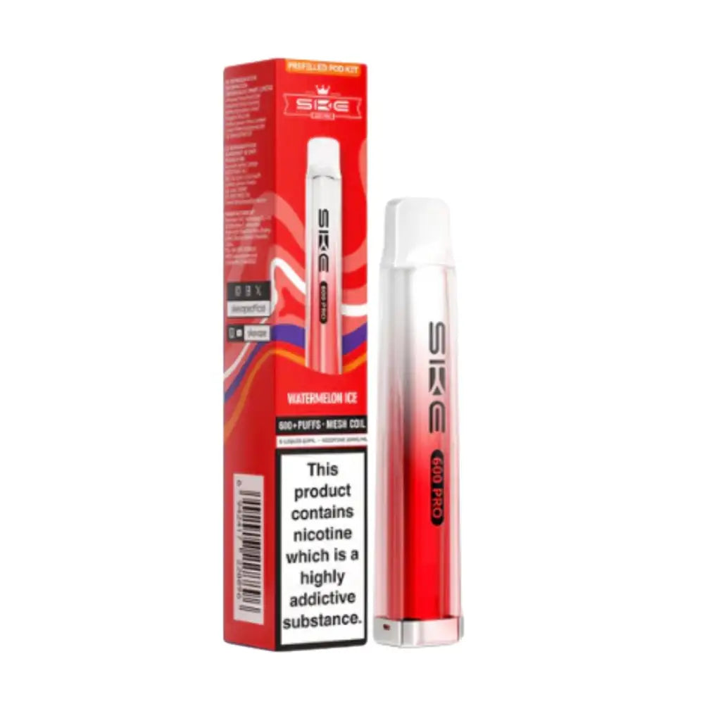SKE Crystal 600 Pro Pod Vape Kit Watermelon Ice.
