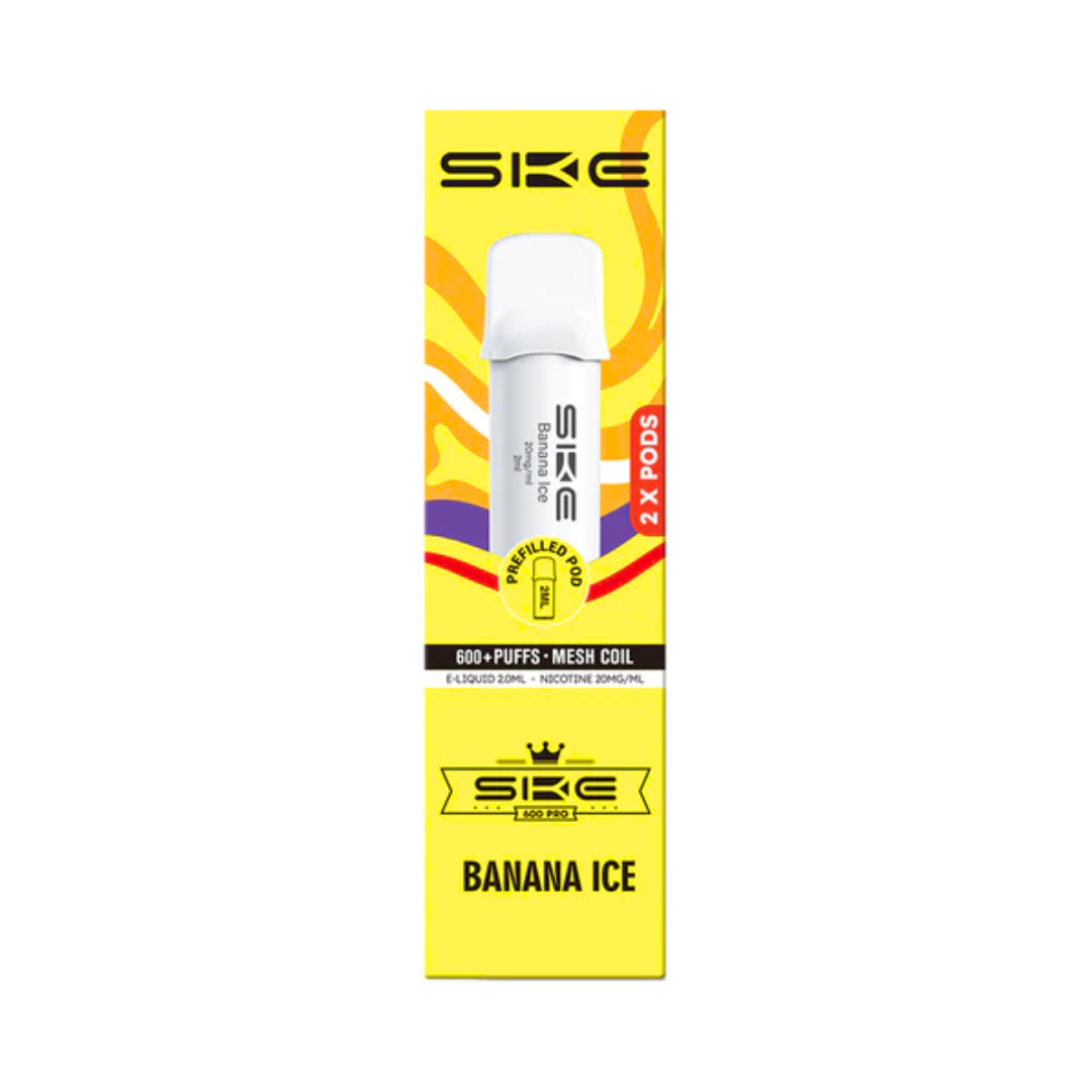 Ske Crystal 600 Pro Pods Banana Ice.
