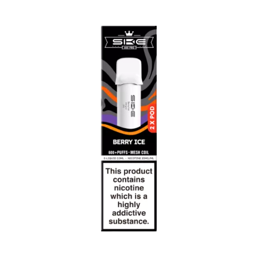 SKE Crystal 600 Pro Pods Berry Ice.

