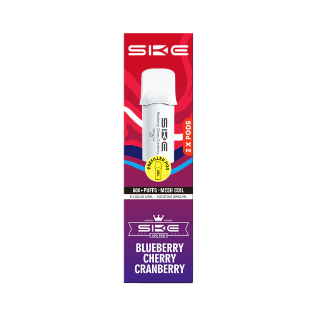 Ske Crystal 600 Pro Pods Blueberry Cherry Cranberry.