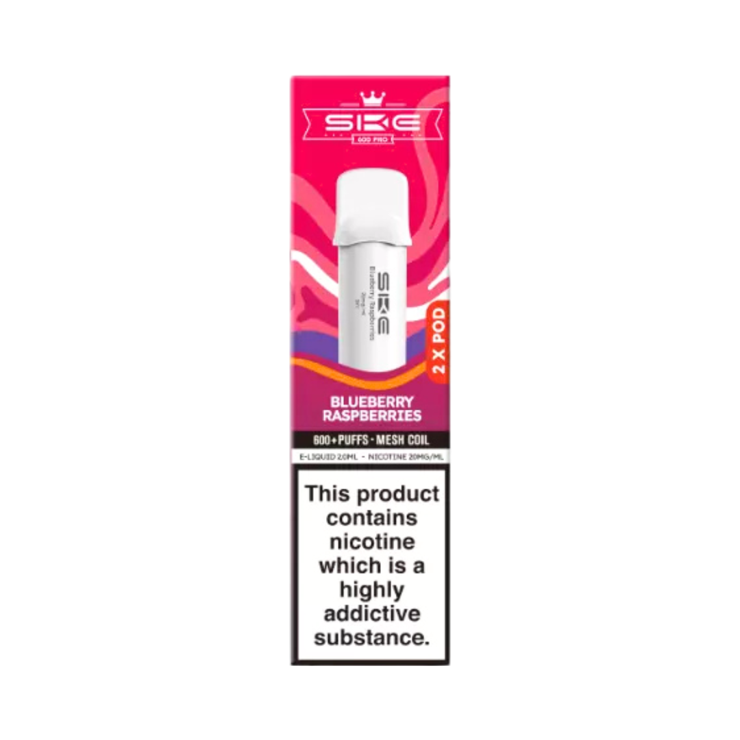 SKE Crystal 600 Pro Pods Blueberry Raspberries.