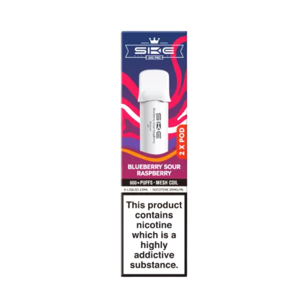 Ske Crystal 600 Pro Pods Blueberry Sour Raspberry.