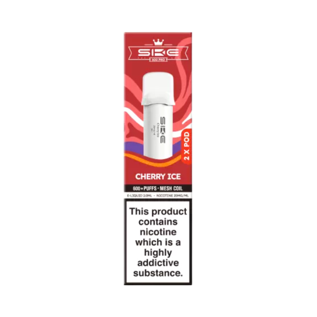 Ske Crystal 600 Pro Pods Cherry Ice.
