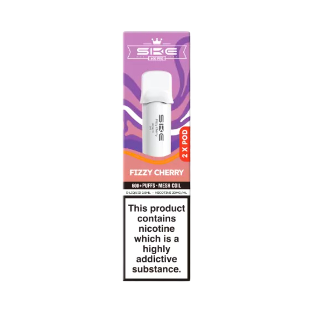 Ske Crystal 600 Pro Pods Fizzy Cherry.