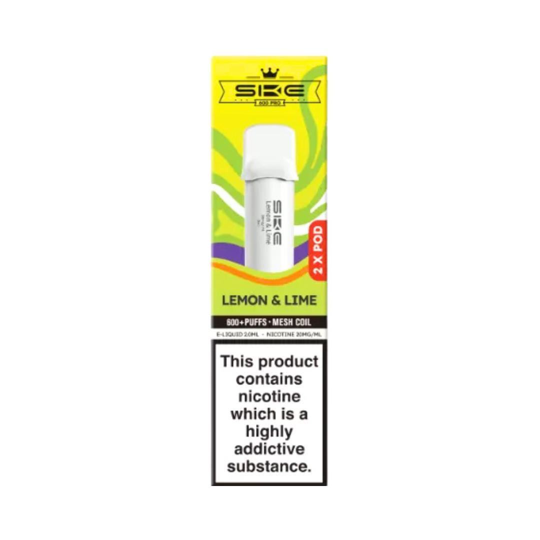 Ske Crystal 600 Pro Pods Lemon & Lime.
