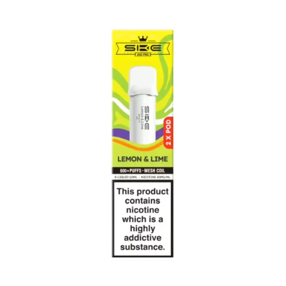 Ske Crystal 600 Pro Pods Lemon & Lime.
