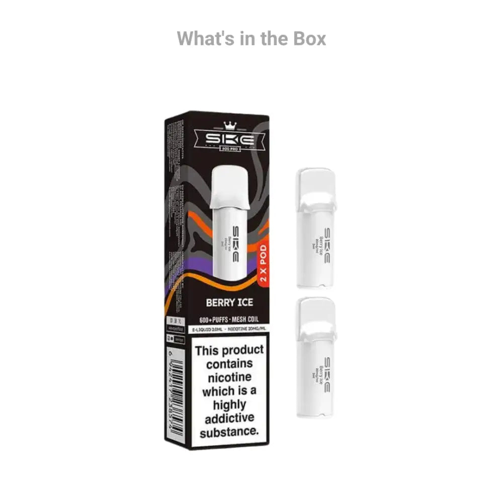 SKE Crystal 600 Pro Pods whats in the box.