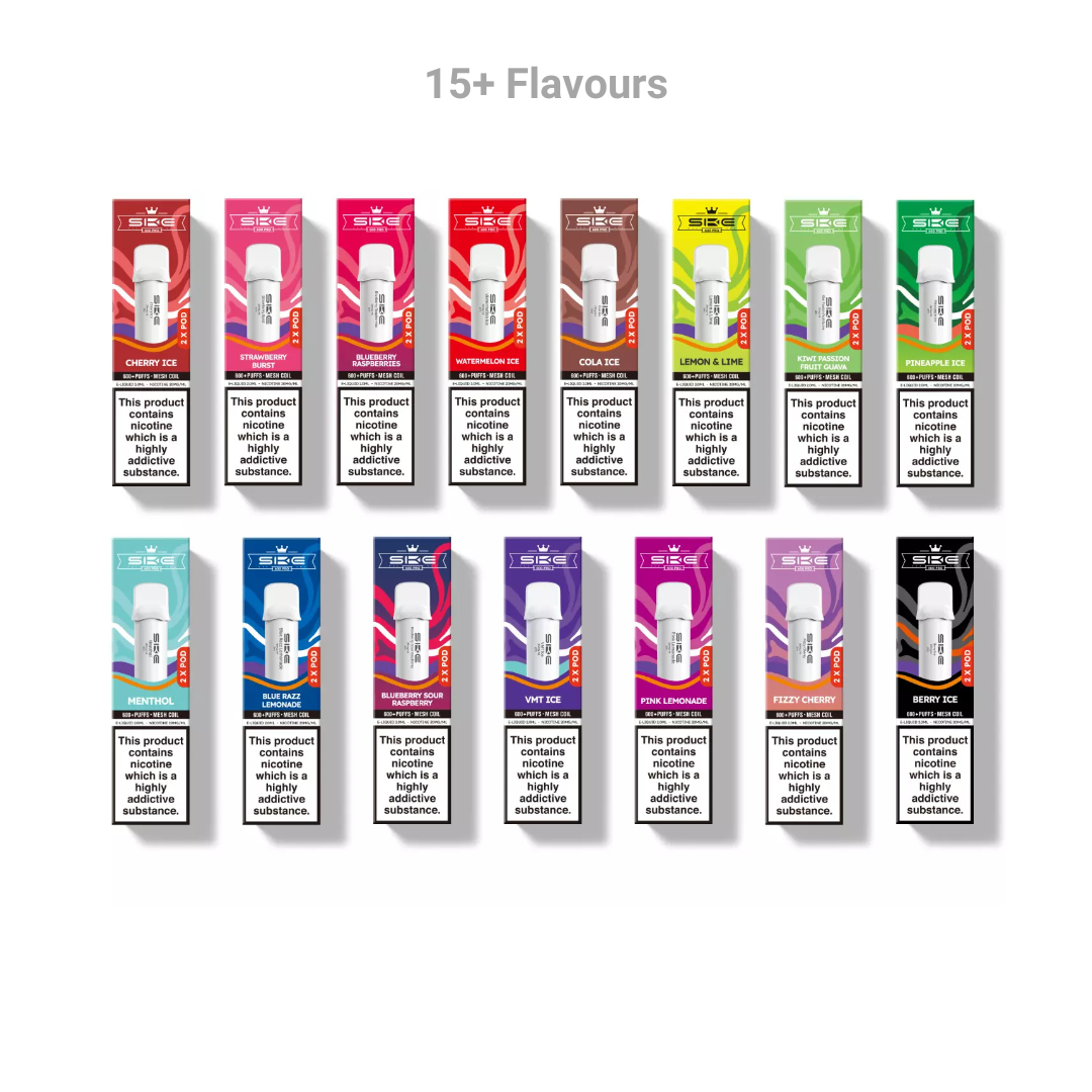 SKE Crystal 600 Pro Pods Flavours.