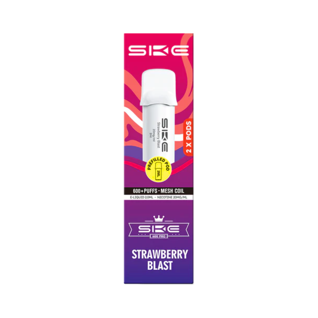 Ske Crystal 600 Pro Pods Strawberry Blast.
