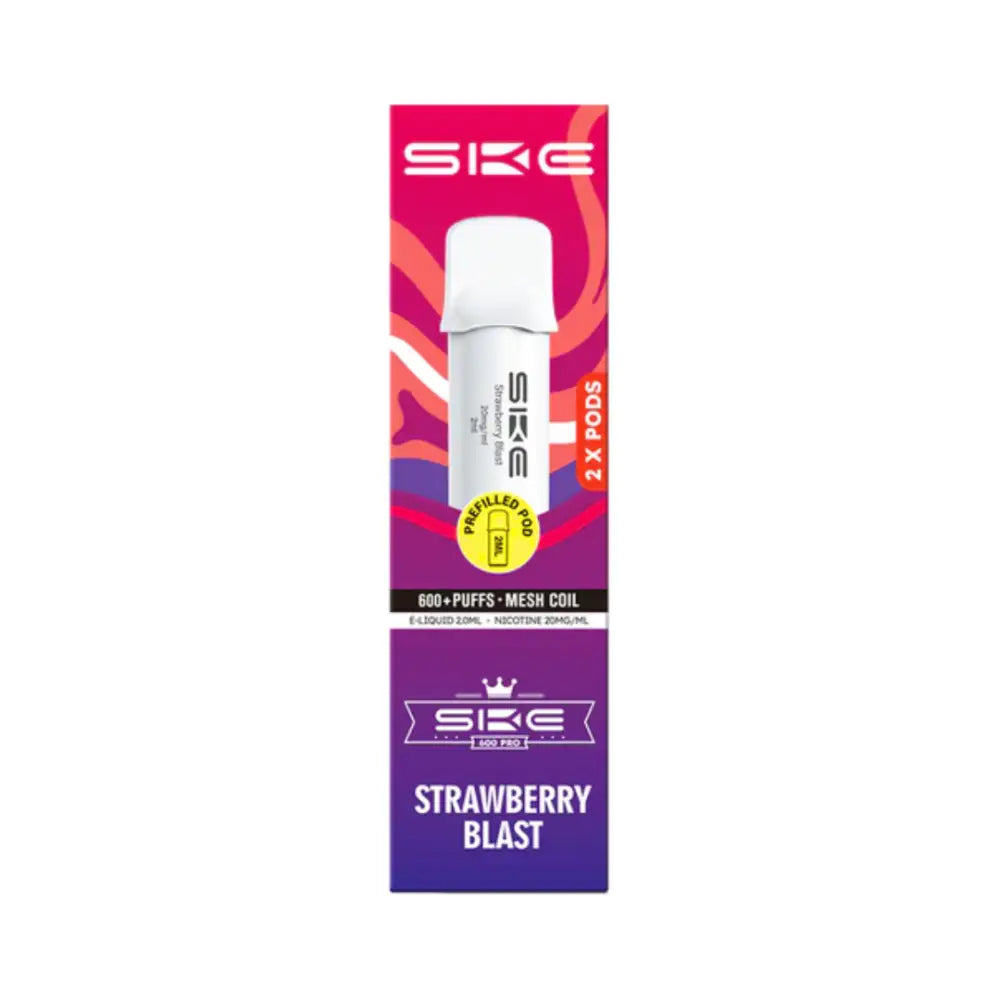 Ske Crystal 600 Pro Pods Strawberry Blast.
