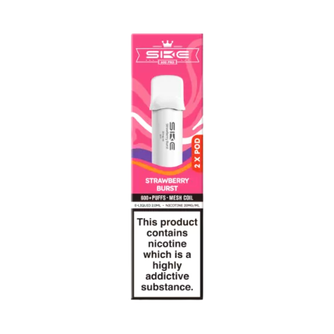 Ske Crystal 600 Pro Pods Strawberry Burst.