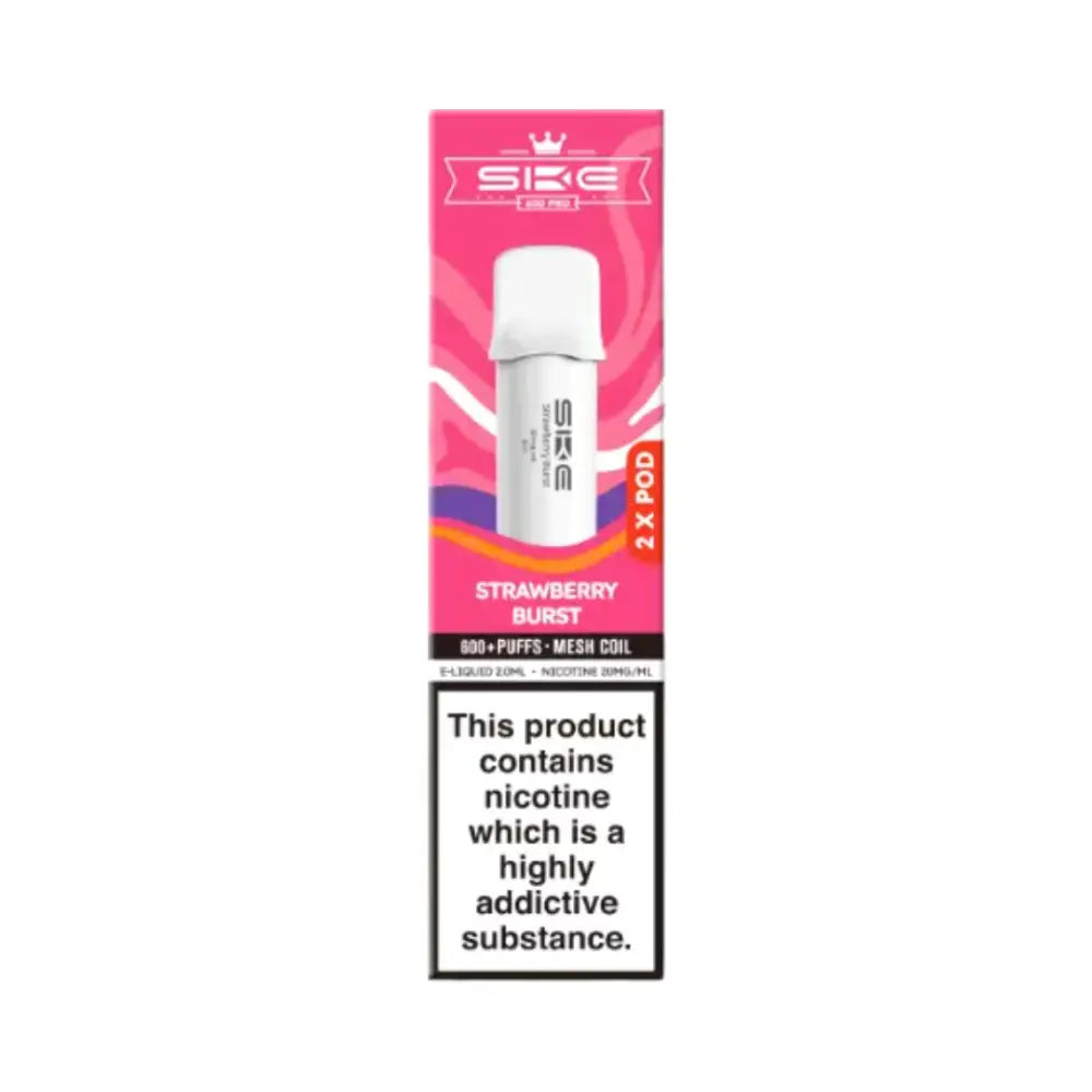 Ske Crystal 600 Pro Pods Strawberry Burst.