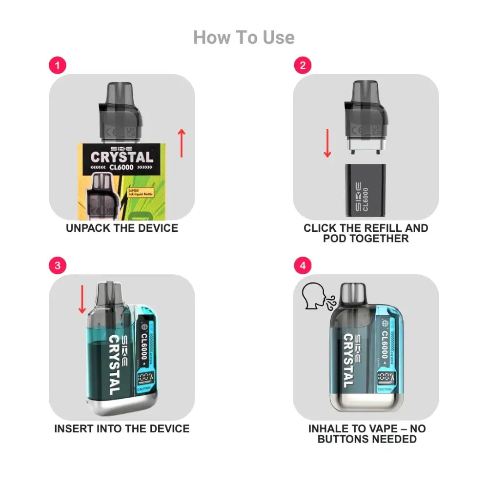 Ske Crystal CL6000 Pods Refill UK | Smokz Vape Store Ske Crystal CL6000 Pods Refill UK | Smokz Vape Store