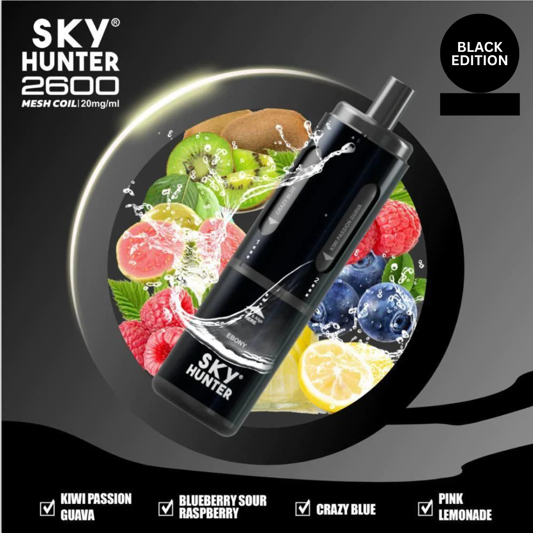 Sky Hunter Vape 2600 Puff Black Edition