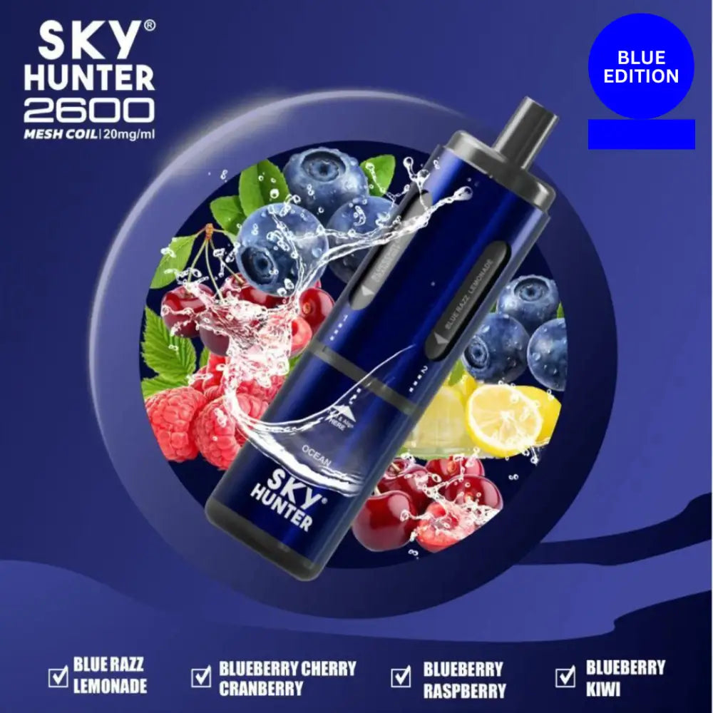 Sky Hunter Vape 2600 Puff Blue Edition