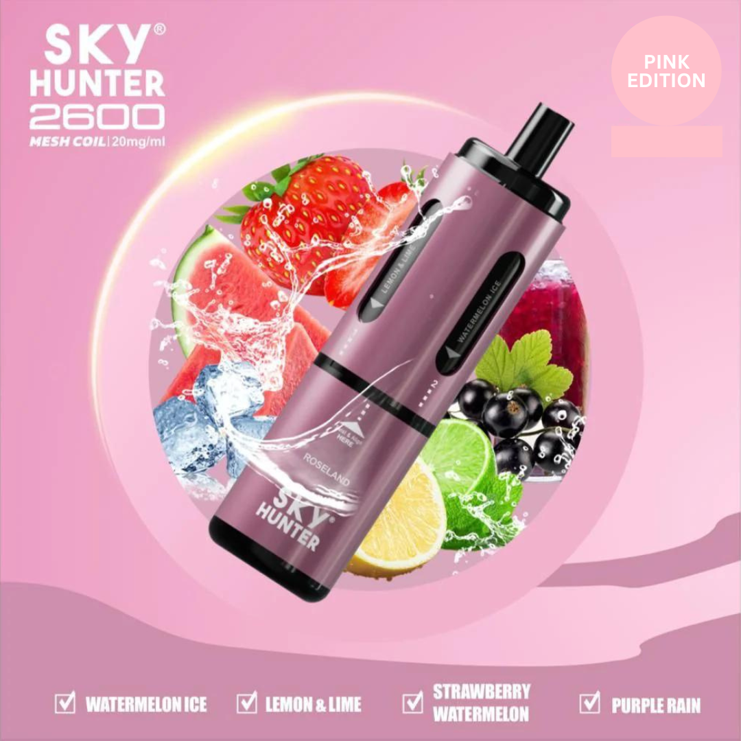 Sky Hunter Vape 2600 Puff Pink Edition