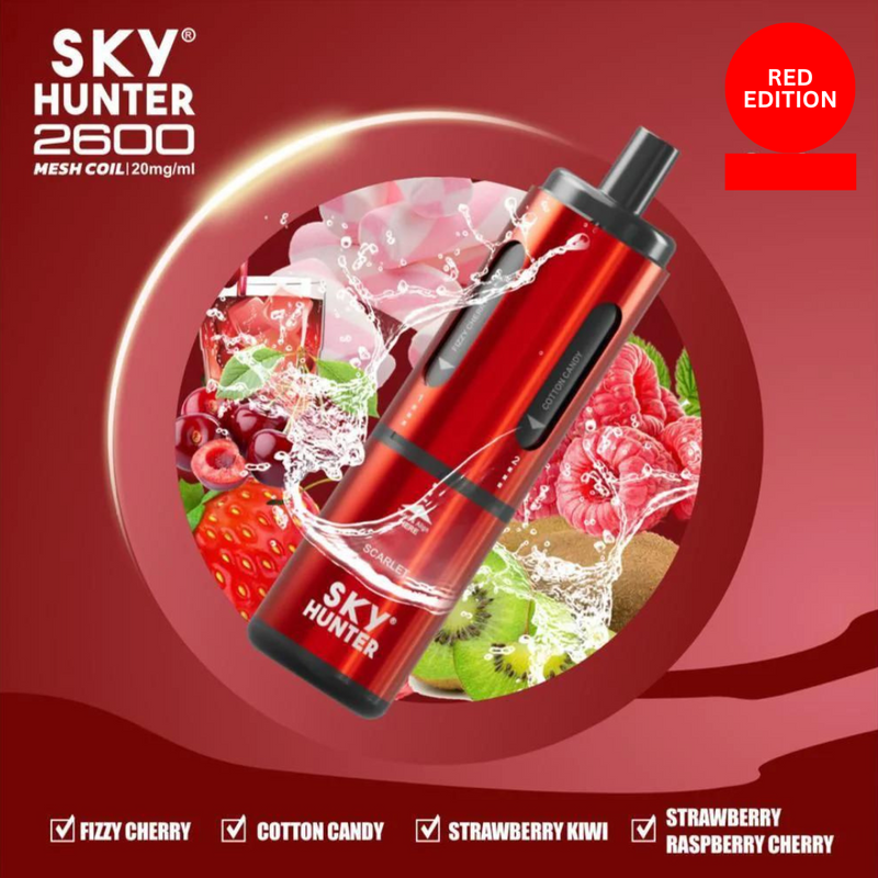 Sky Hunter Vape 2600 Puff Red Edition
