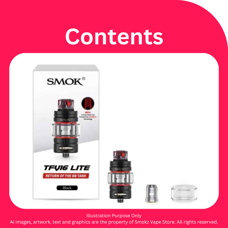 Smok TFV16 Tank Box Contents