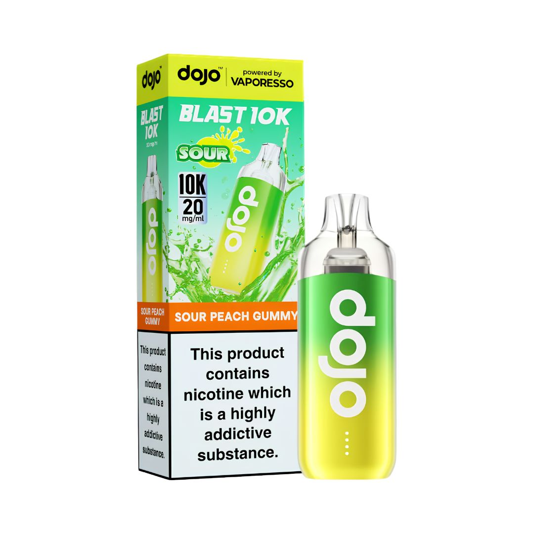 Sour Peach Gummy Dojo Blast 10K Prefilled Pod Vape Kit