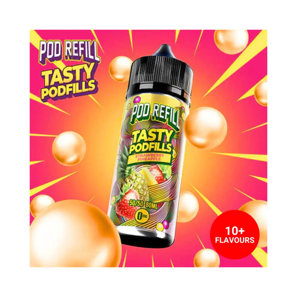 Tasty Podfills Strawberry Pineapple 80ml E-Liquid - Smokz Vape Store.