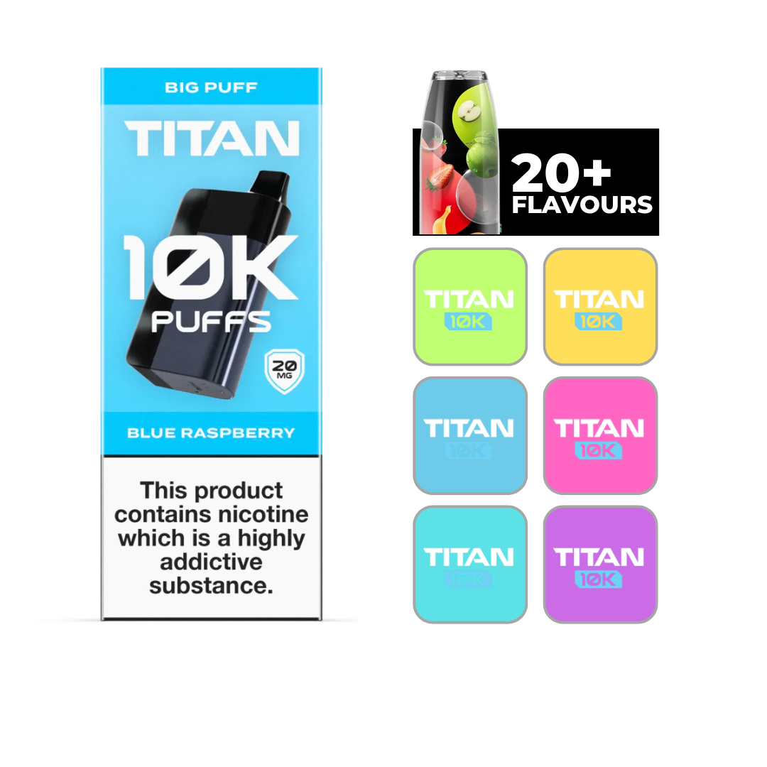 Titan 10K Vape Blue Raspberry.