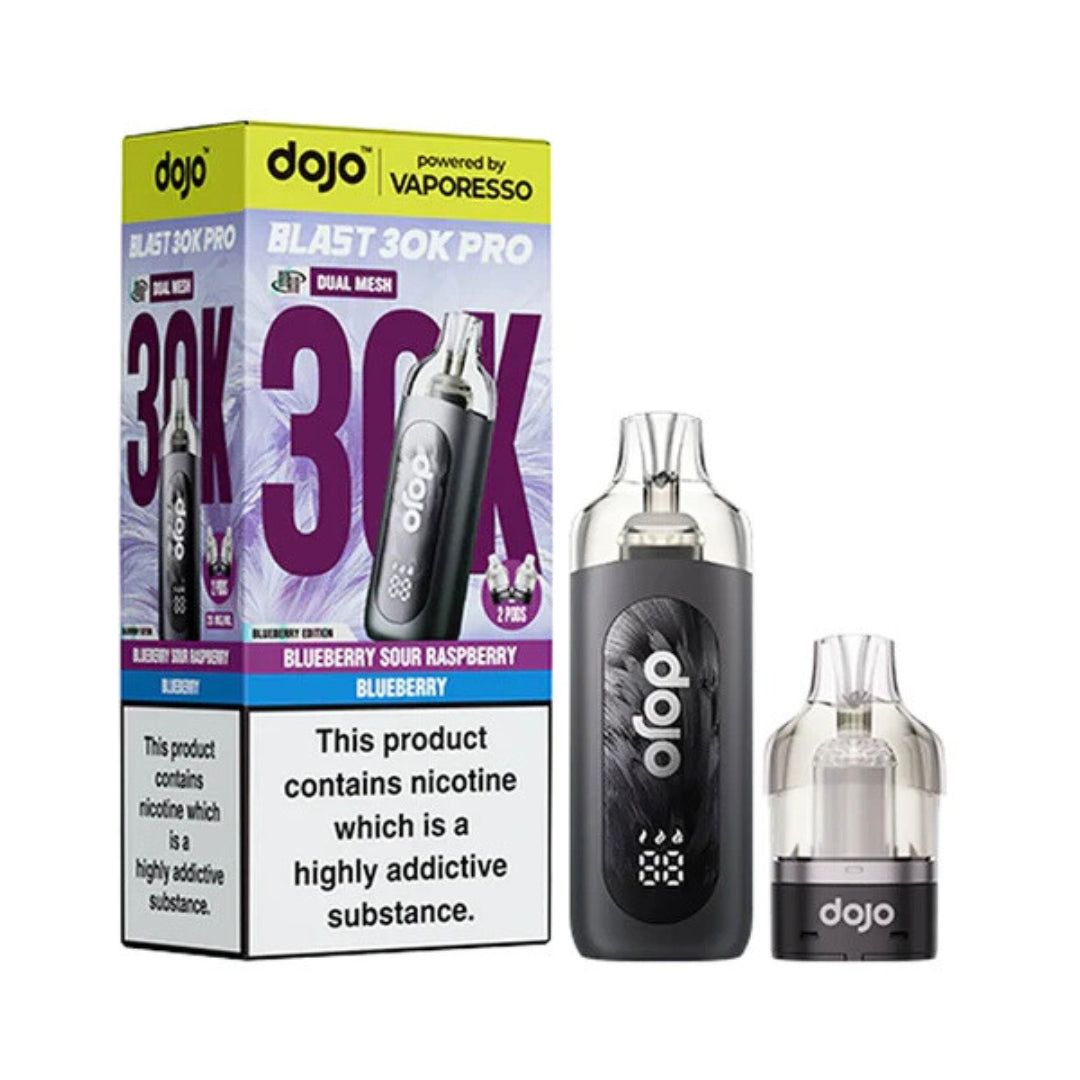 Vaporesso Dojo 30k Pro Prefilled Pod Kit 30000 Puffs Blueberry Edition.