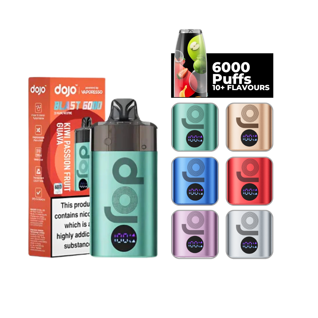 Vaporesso Dojo Blast 6000 Vape Kiwi Passion Fruit Guava.