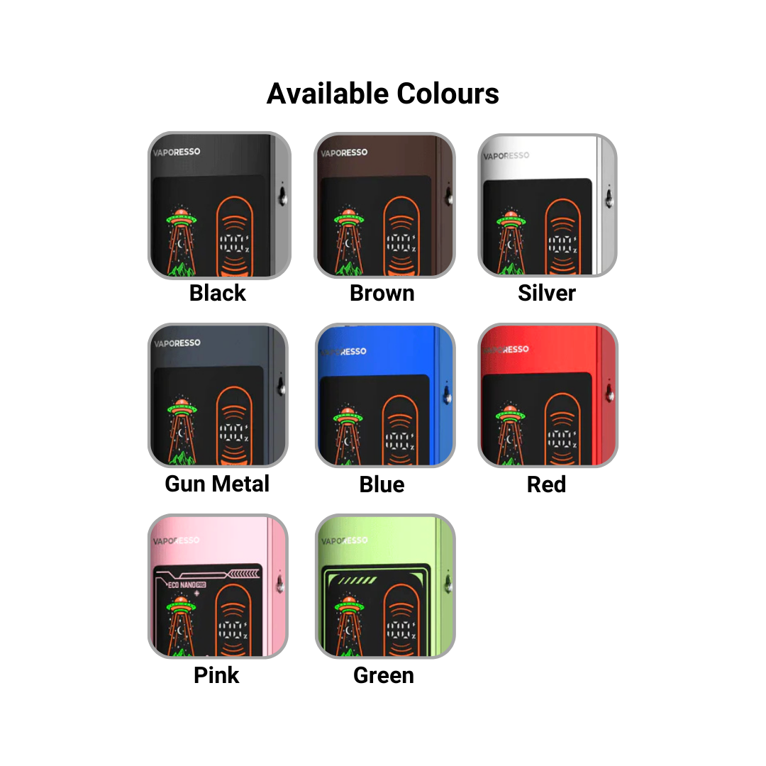 Vaporesso Eco Nano Pro Kit Available Colours.