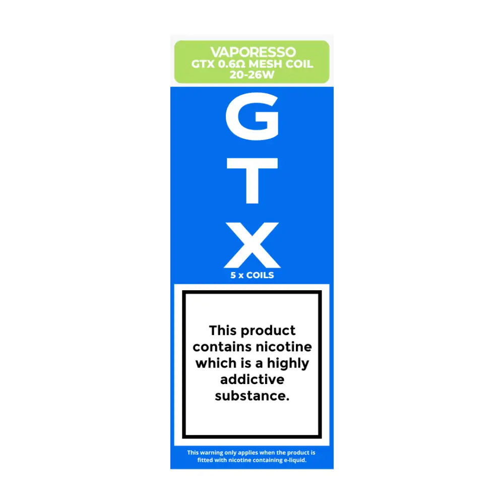 Vaporesso GTX Coils Pack of 5 | Buy GTX Coils UK Smokz Vaporesso GTX Coils Pack of 5 | Buy GTX Coils UK Smokz