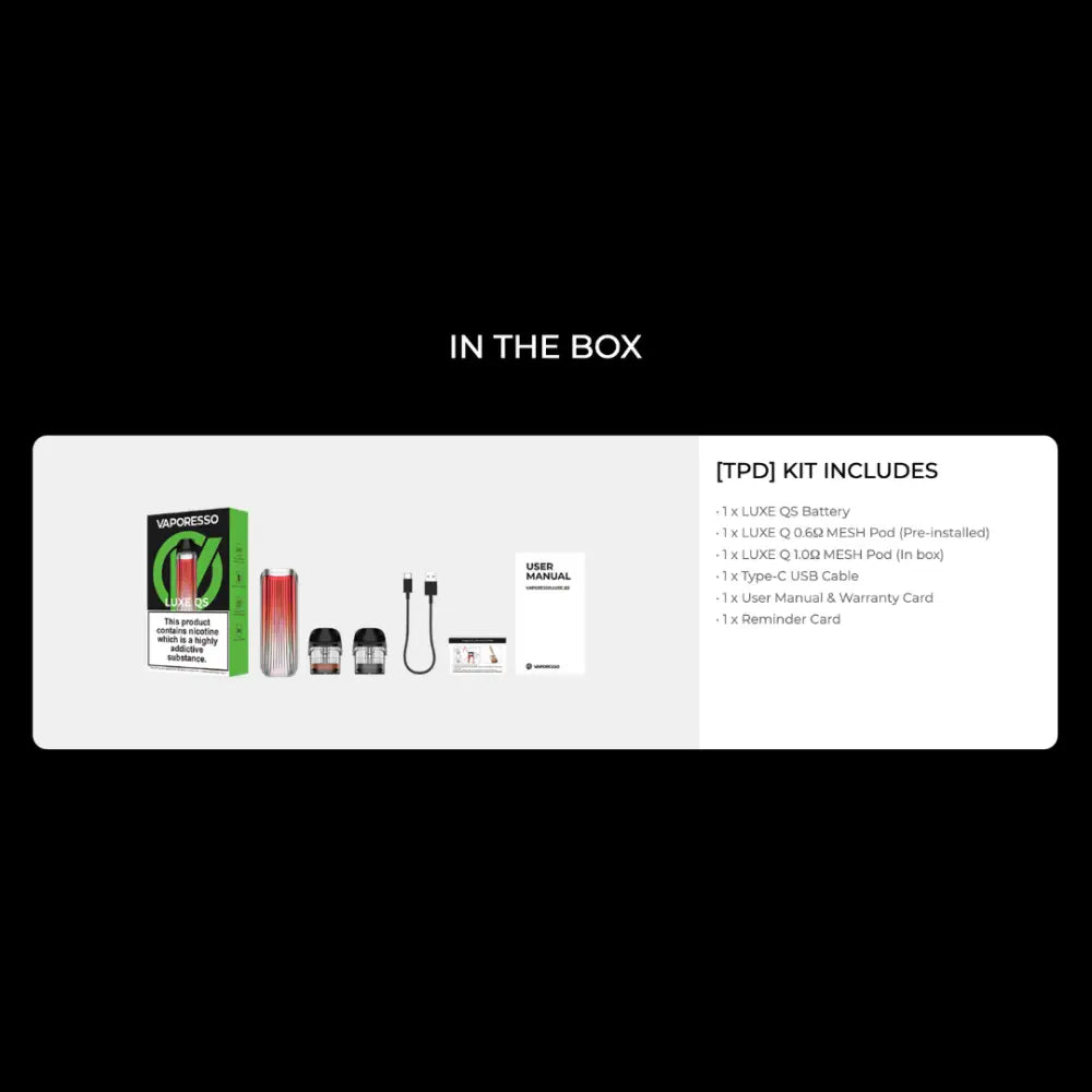 Vaporesso Luxe QS Pod Kit | Buy Vape Kit UK | Smokz Vaporesso Luxe QS Pod Kit | Buy Vape Kit UK | Smokz