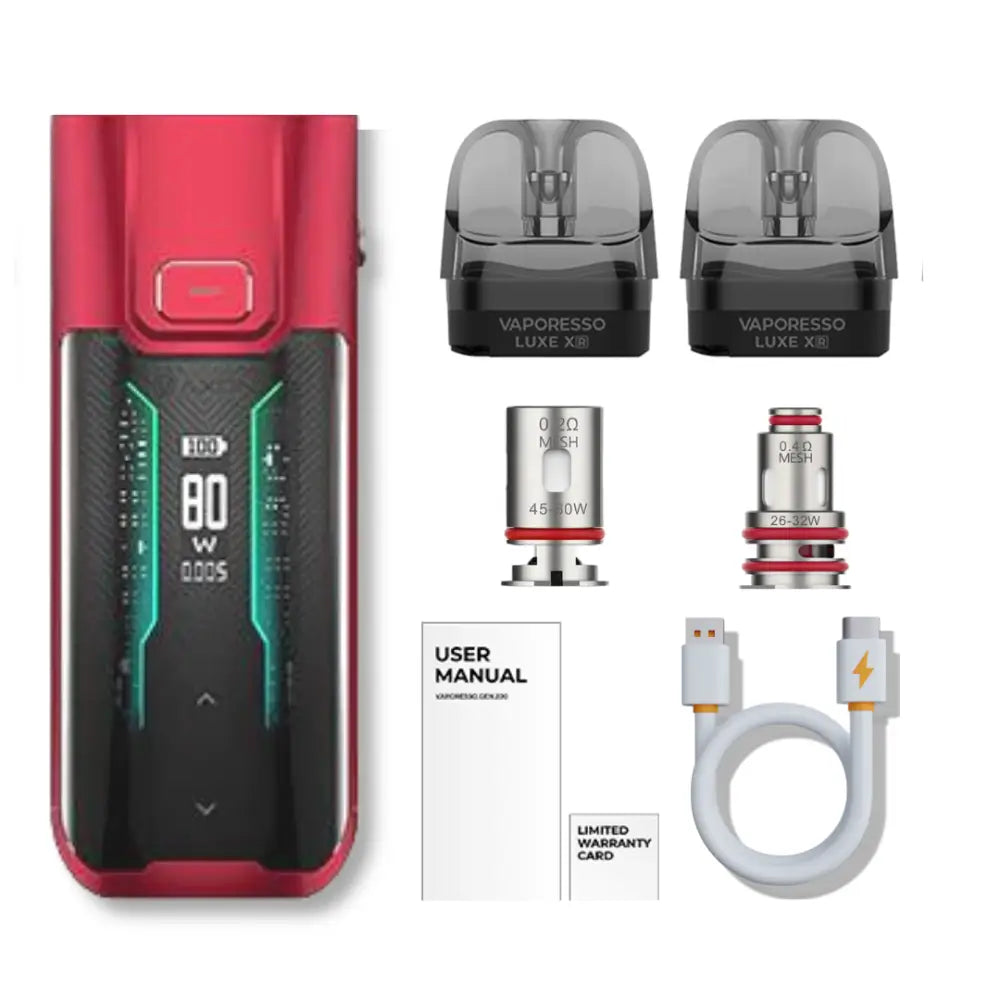 Vaporesso Luxe XR Max Vape Kit Box Content