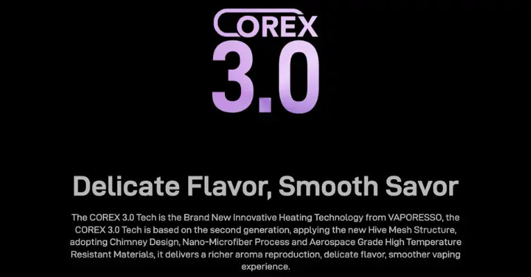 Vaporesso XROS 5 Mini Vape Pod Kit Hive Mesh and aerospace materials for richer flavour.