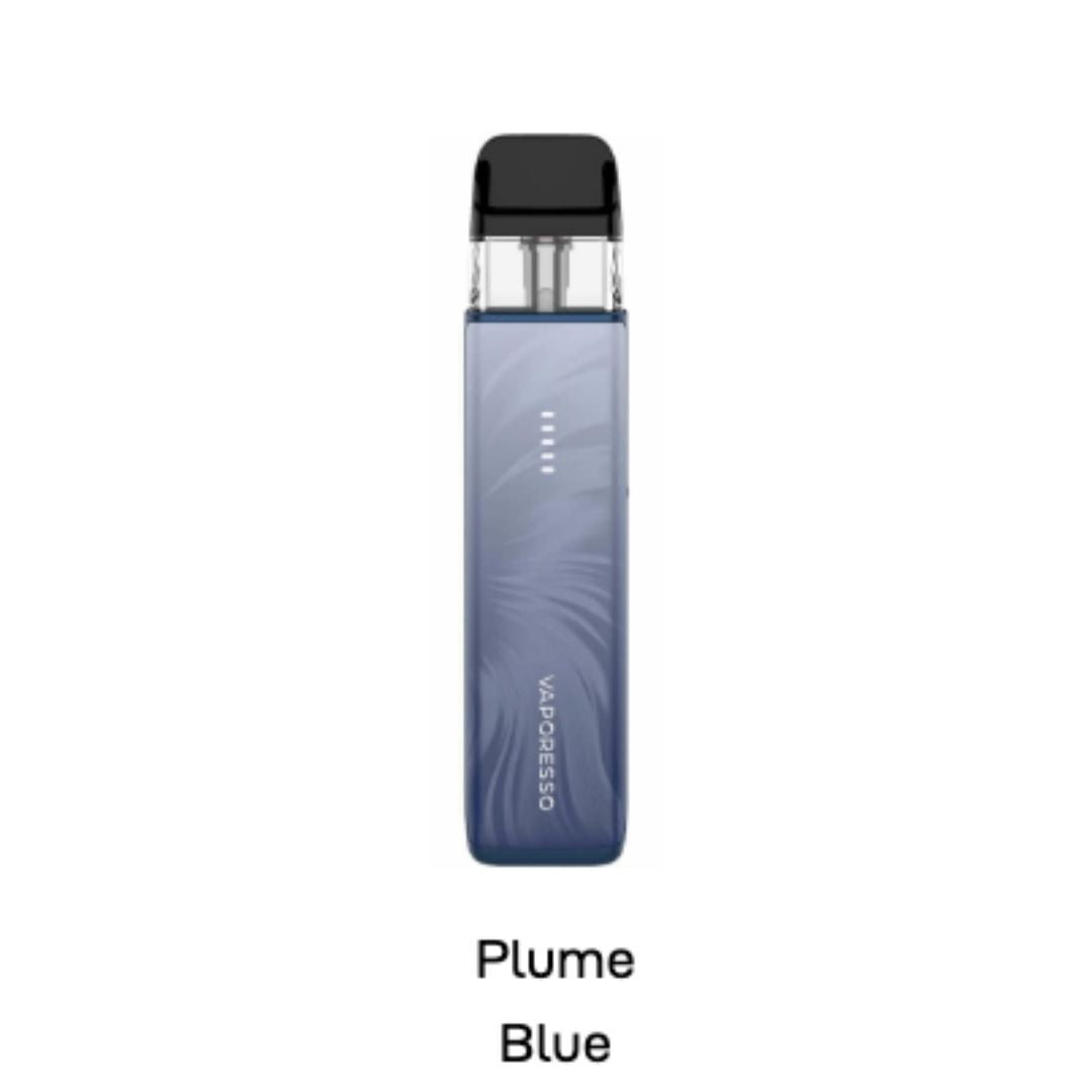 Vaporesso Xros 6 Mini Vape Pod Kit plume blue color on a white background