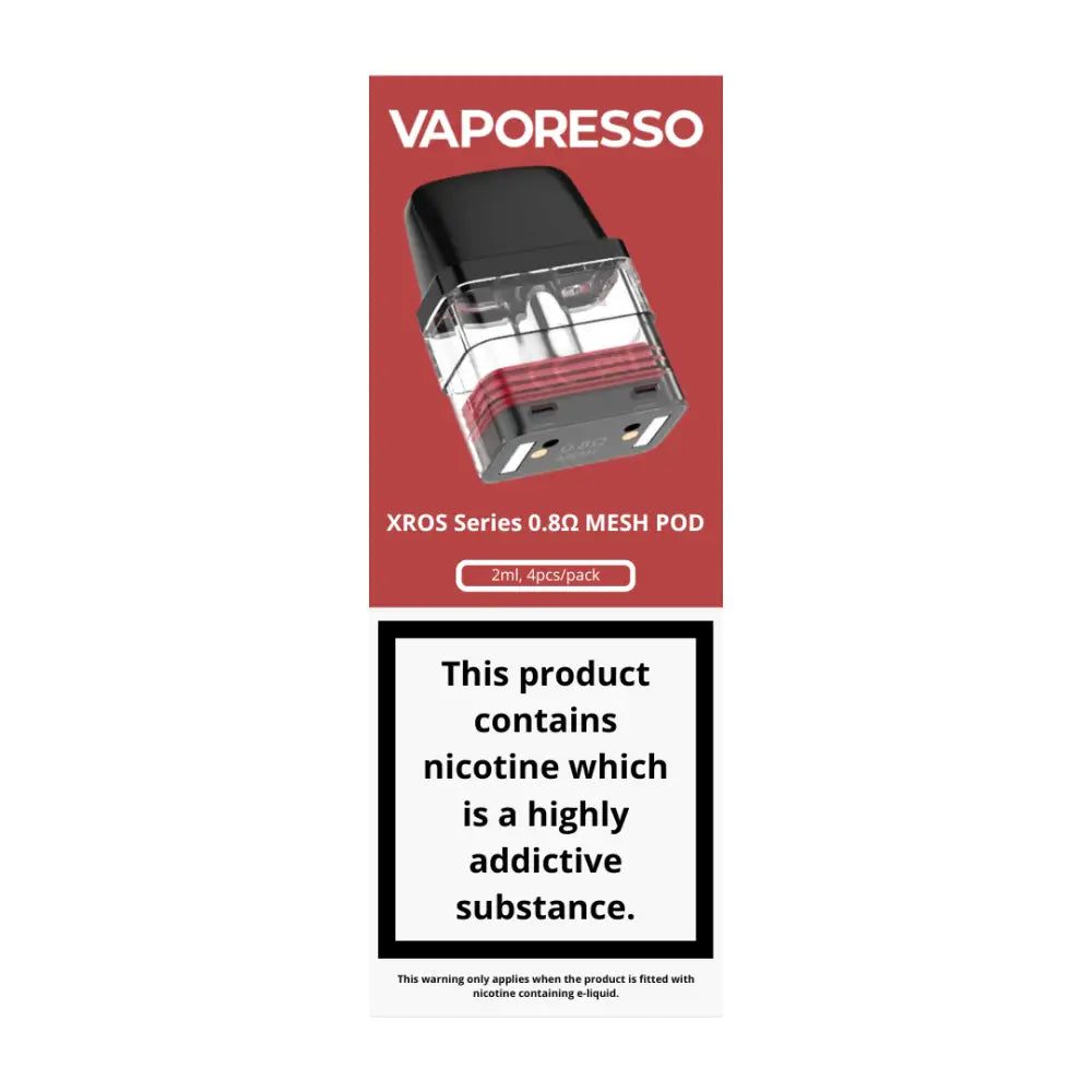 Vaporesso Xros Replacement 0.8 Mesh Pod 4 Pack