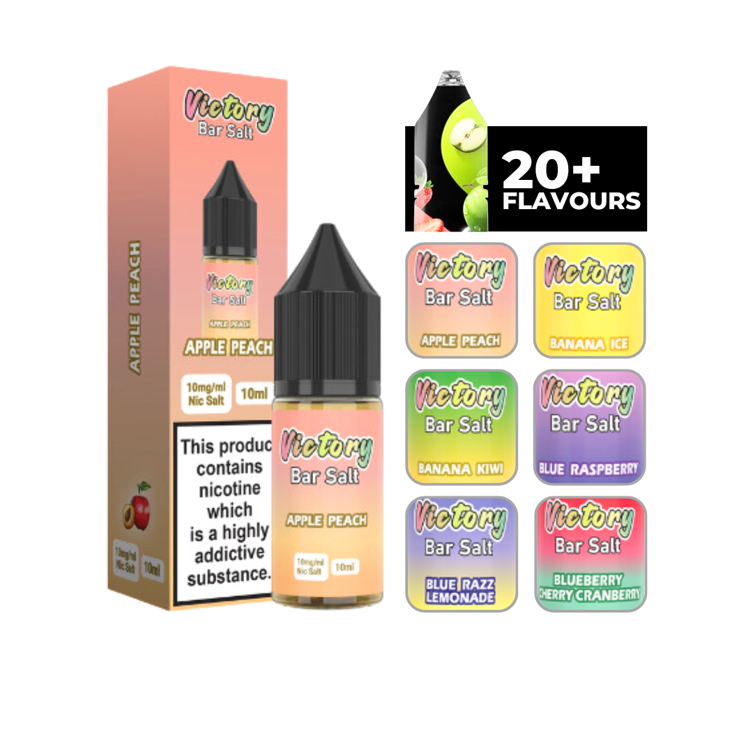 Victory Juice Bar Salt 10ml E-Liquid Apple Peach at Smokz Vape Store.