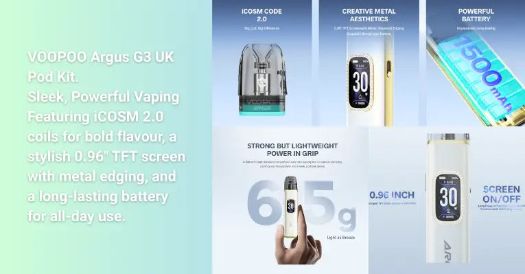 Voopoo Argus G3 Pod Vape Kit Product Details - 2.