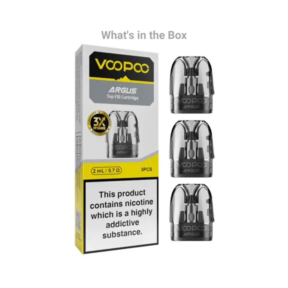 Voopoo Argus Top Fill Cartridge Whats In the Box.