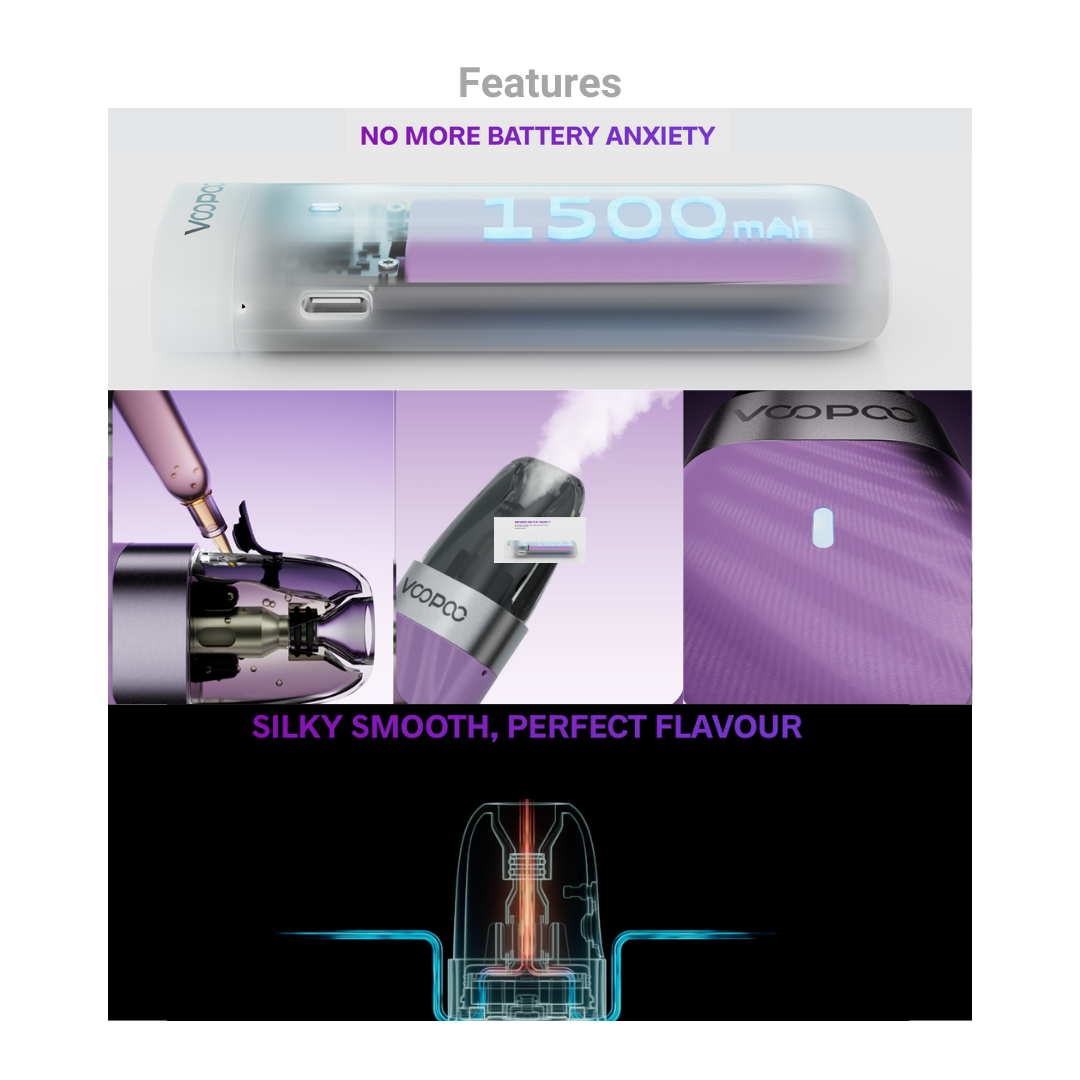 Voopoo Argus Z2 Pod Vape Kit Features.