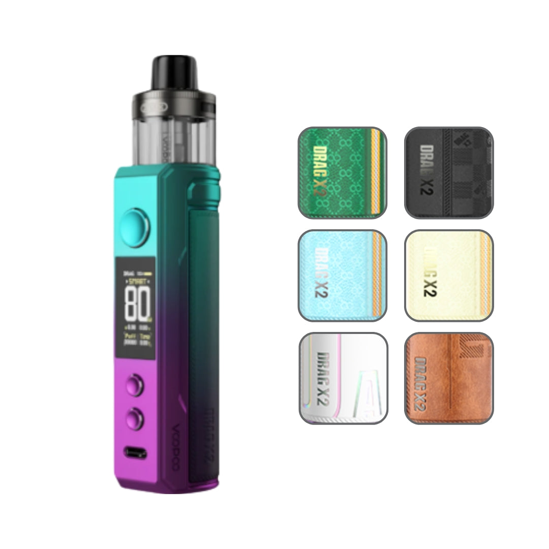 Voopoo Drag X2 80W Sub-Ohm Vape Kit.