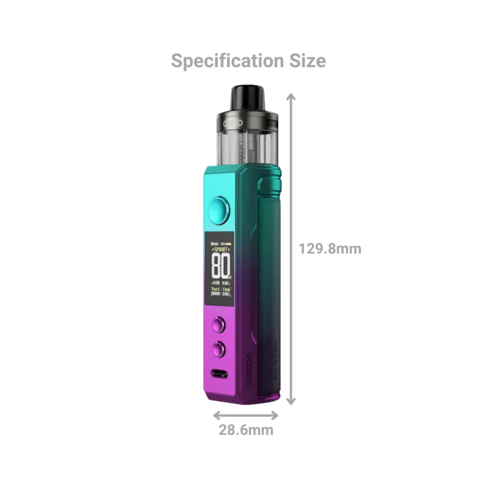Voopoo Drag X2 80W Sub-Ohm Vape Kit Specification - Smokz Vape Store.