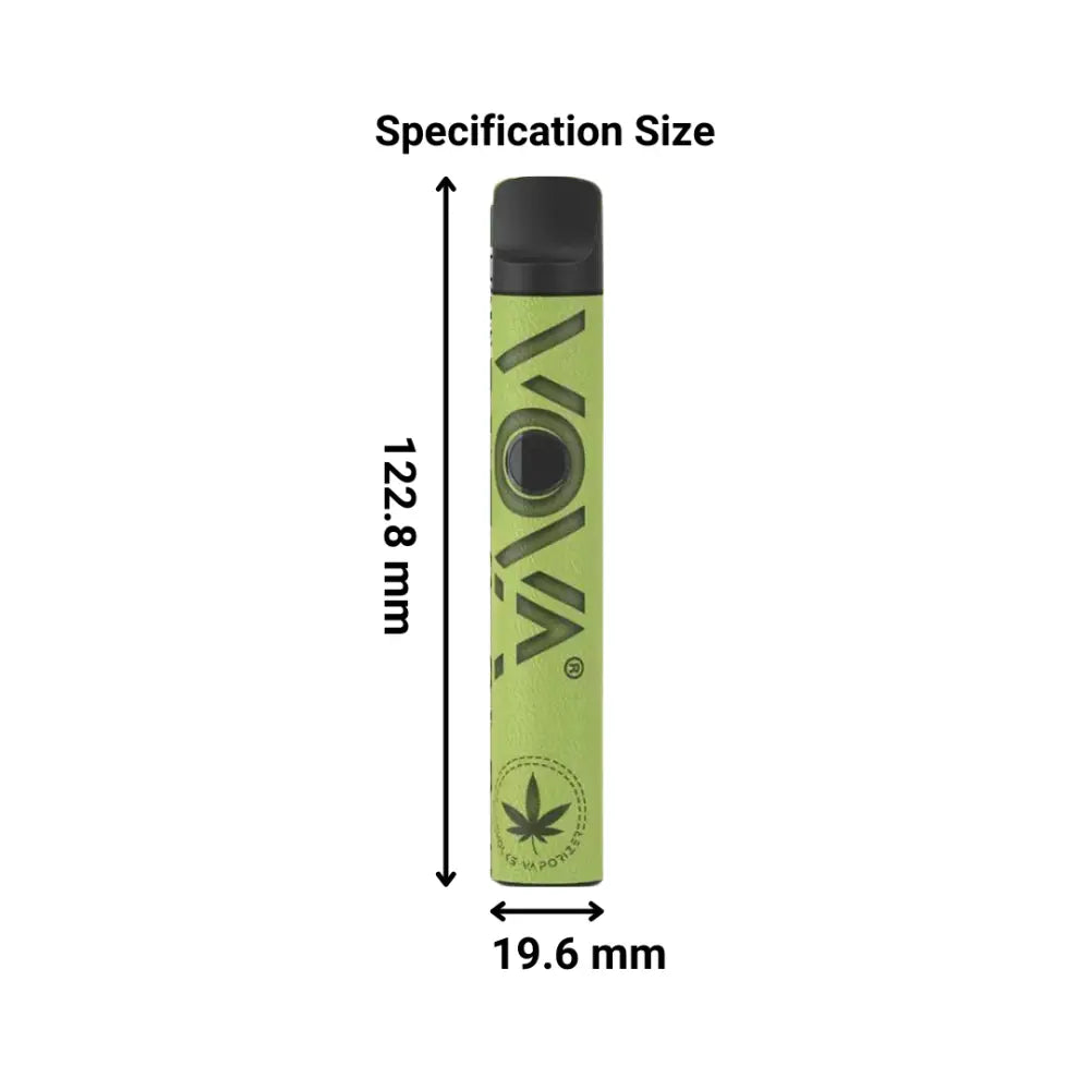 Vova Dry Herb Vaporizer Specification Size.