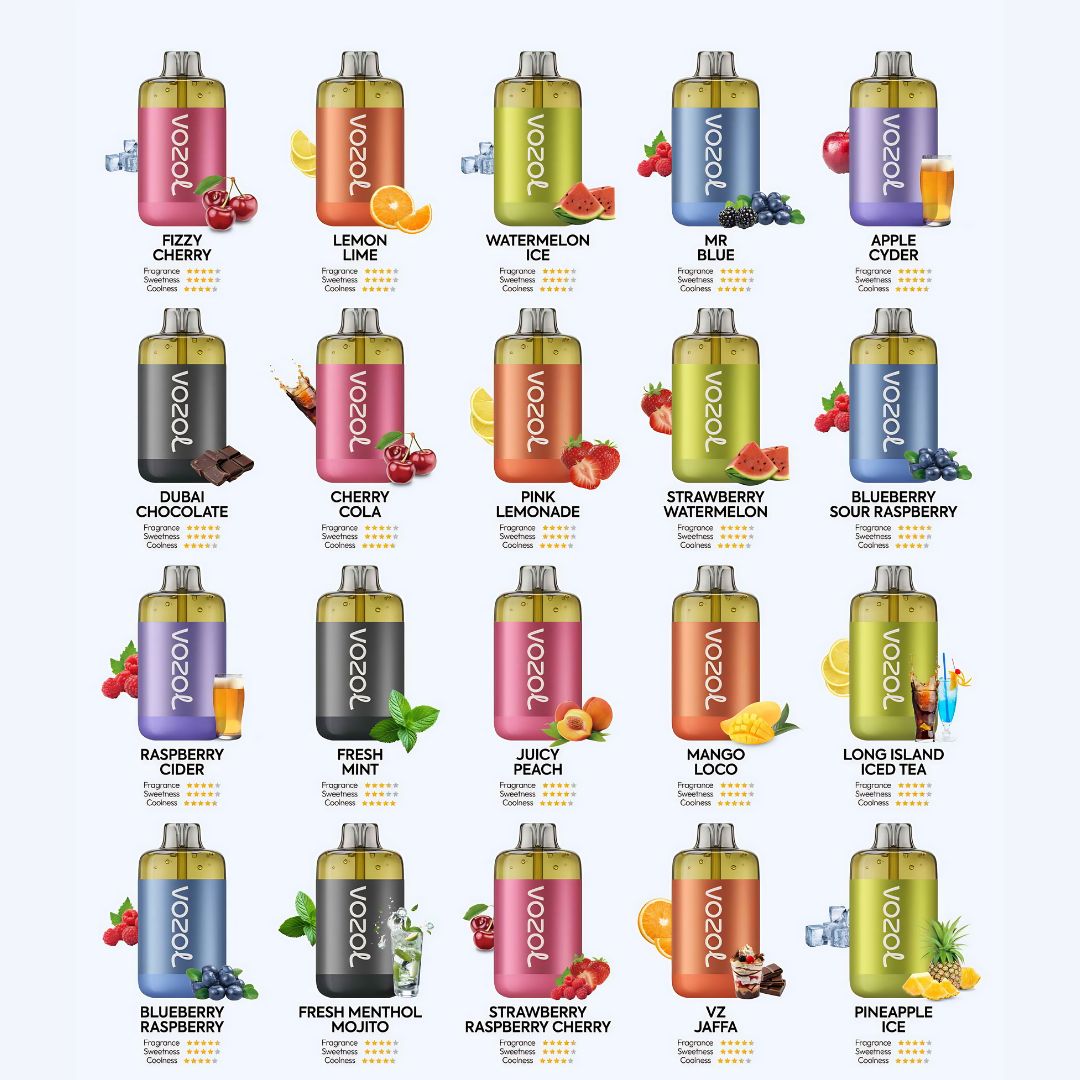 Vozol 10k Switch Lite Prefilled Pod Kit Flavours.
