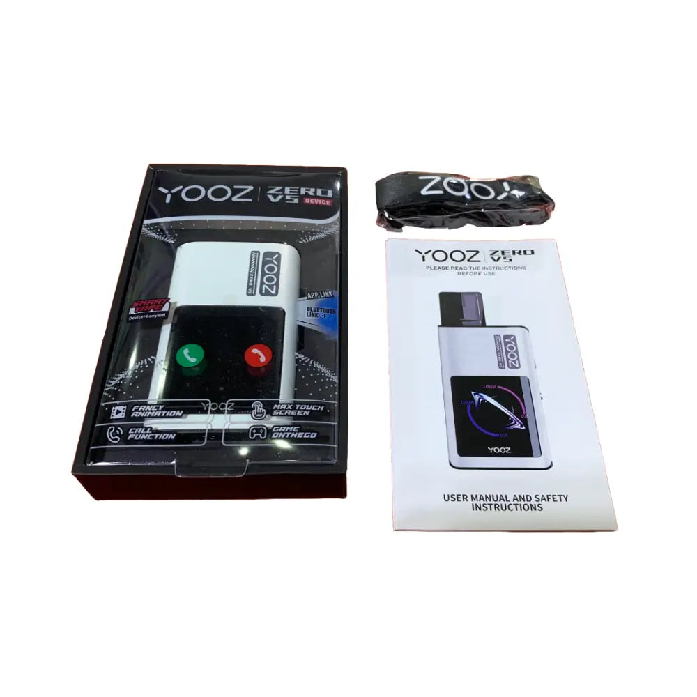 Yooz Smart Vape Zero V5 Pod Kit Content Box.