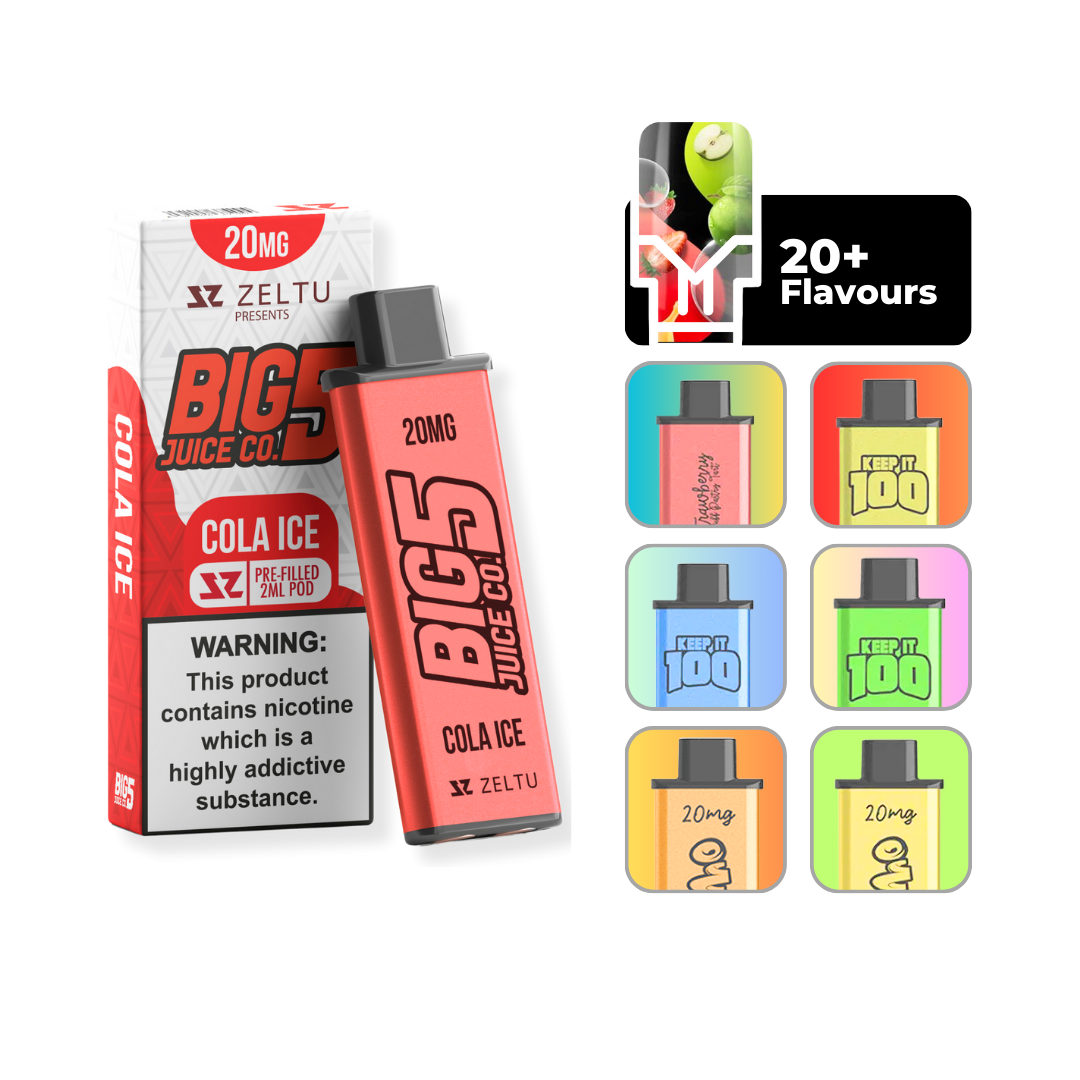 Zeltu X3 Pods Cola Ice Flavour - 2ml prefilled vape pod up to 1000 puffs compatible with Zeltu X3 Pod Vape Kit.